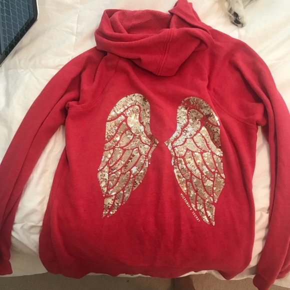 Victoria's Secret Tops - Victoria’s’ Secret Zip Up Angel Hoody
